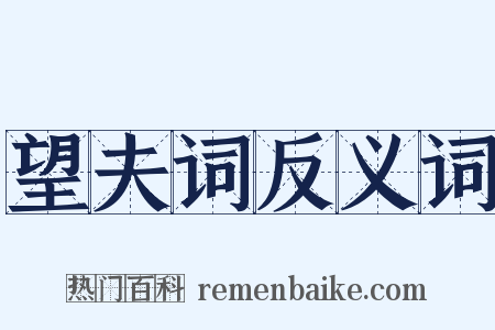 望夫词反义词是什么意思的图片